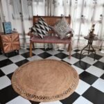 Rugs Near Me | Natural Jute Braided Round 4x4 ft | Craftindo