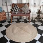 Spiral Braid Natural Round Area Rug | Craftindo