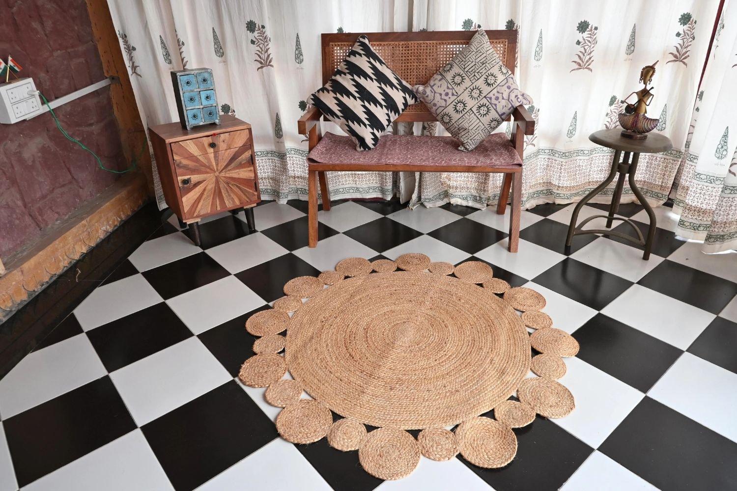 1 Living Room Area Rugs Jute Braided | Craftindo - Image 1