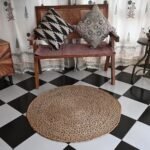 Natural Jute Round Area Rug | Craftindo