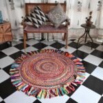 Multi-Color Braided Jute Rug | Craftindo
