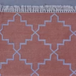 terracotta cotton dhurrie rug flatweave texture
