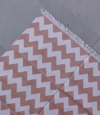 beige cotton dhurrie rug flatweave texture