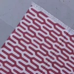 maroon cotton dhurrie rug flatweave texture