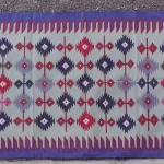 light sage green cotton dhurrie rug flatweave texture