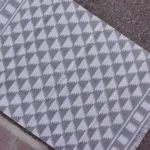 grey cotton dhurrie rug flatweave texture