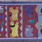 colorful area rugs deep red Rugmoda