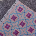 beige cotton dhurrie rug flatweave texture