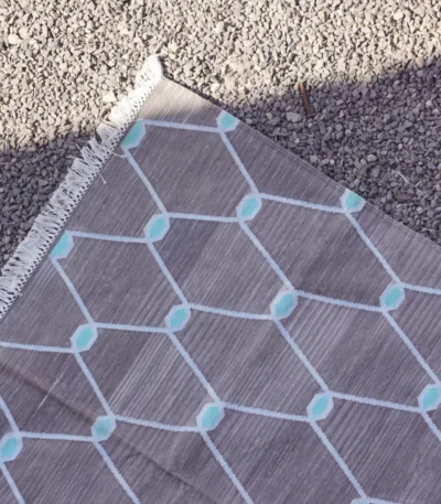 grey cotton dhurrie rug flatweave texture