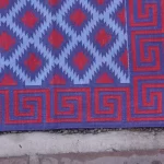 reversible reddish rust cotton rug handmade Jodhpur