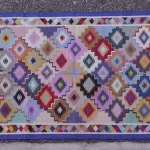 multi-color cotton dhurrie rug flatweave texture