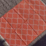 reversible burnt orange cotton rug handmade Jodhpur
