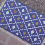 reversible royal blue cotton rug handmade Jodhpur
