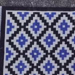 blue cotton dhurrie rug flatweave texture