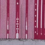 crimson red cotton dhurrie rug flatweave texture
