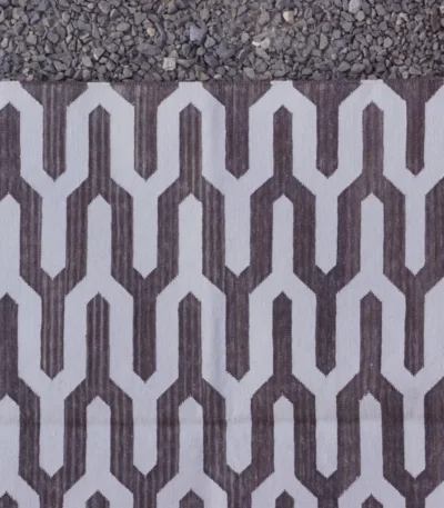 off-white cotton dhurrie rug flatweave texture