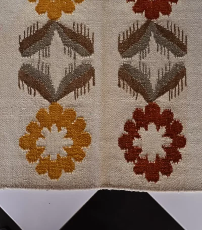 beige wool dhurrie rug flatweave texture