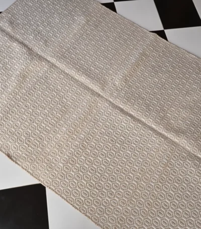 beige wool dhurrie rug flatweave texture
