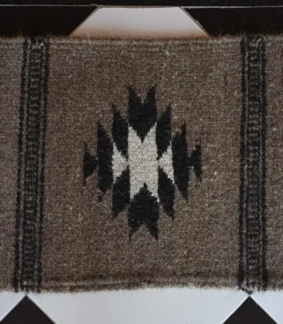 brown camel & goat hair dhurrie rug flatweave texture
