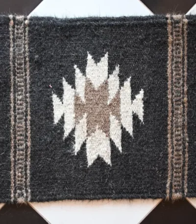 dark charcoal camel & goat hair dhurrie rug flatweave texture