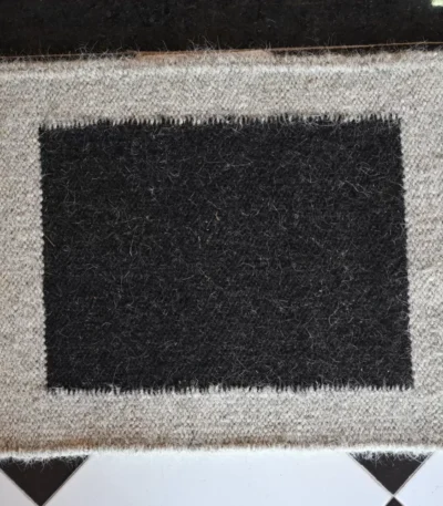 black camel & goat hair dhurrie rug flatweave texture