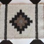 natural off-white camel & goat hair dhurrie rug flatweave texture