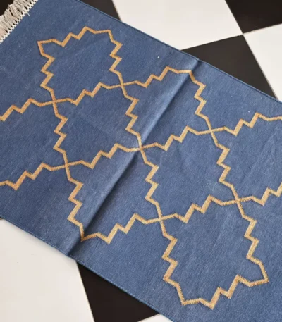 runner rugs denim blue Rugmoda