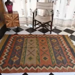 colorful area rugs rust/burnt orange Rugmoda