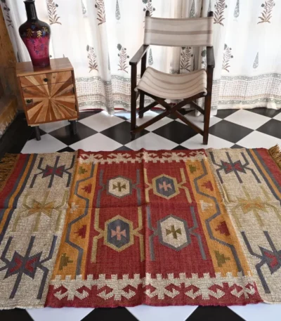 colorful area rugs rust Rugmoda