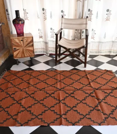 washable area rugs rust Rugmoda