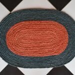 rust jute dhurrie rug flatweave texture