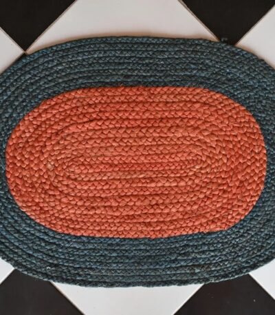rust jute dhurrie rug flatweave texture