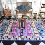 multi-color cotton dhurrie rug flatweave texture