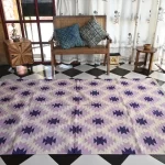 lavender cotton dhurrie rug flatweave texture