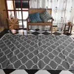 grey cotton dhurrie rug flatweave texture