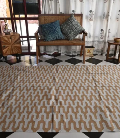 ivory cotton dhurrie rug flatweave texture