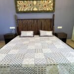 Craftinfo Beige Printed Cotton Bedsheet | Floral & Geometric Design