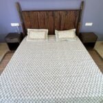 CraftInfo Floral Printed Cotton Bedsheet – Elegant Hand Block Style Design