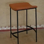 Craftinfo Modern Leather Bar Stool with Metal Frame
