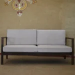 Craftindo Wooden 2 Seater Sofa with Cushions