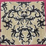 Black & Beige Floral Decorative Cushion Cover | Craftindo