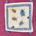 Beetle Print Tassel Cushion Cover | Craftindo