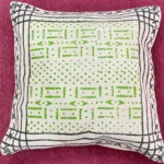 Green Geometric Print Cushion Cover | Craftindo