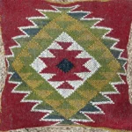 Red Kilim Geometric Cushion Cover | Craftindo