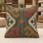 Grey Multicolor Tribal Cushion Cover | Craftindo