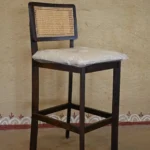 Craftinfo Wooden Cane Back Bar Chair