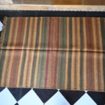 Handmade Sindhi Durry Rug | Multicolor Striped Woven Floor Durry with Fringe | Craftindo