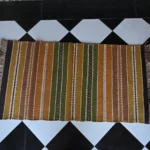 Handmade Sindhi Durry Rug | Multicolor Striped Flatweave Floor Rug with Fringe | Craftindo