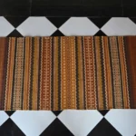 Handmade Sindhi Durry Runner | Traditional Brown Striped Flatweave Rug | Craftindo