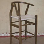 Craftinfo Wooden Bar Chair – Modern Counter Height Chair with Armrest